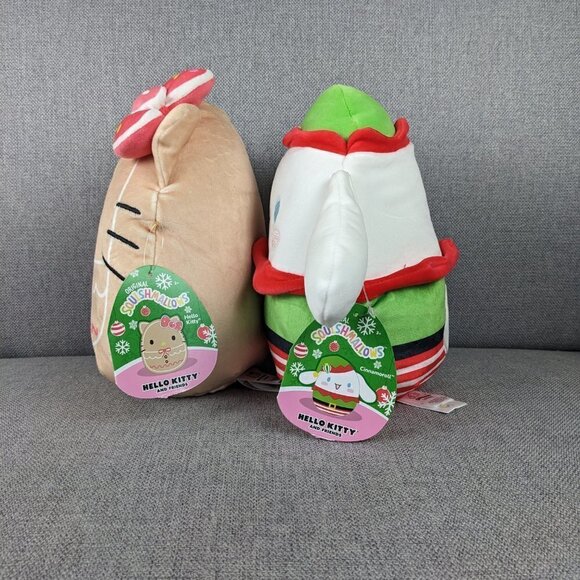 Squishmallows x Sanrio Hello Kitty and Cinnamoroll Christmas Set 8" - Picture 3 of 3